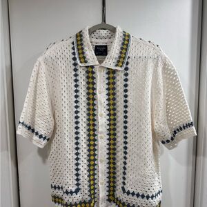 Abercrombie & Fitch White Crochet Top